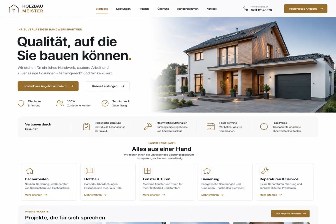 Example of a new website built by Webteam24