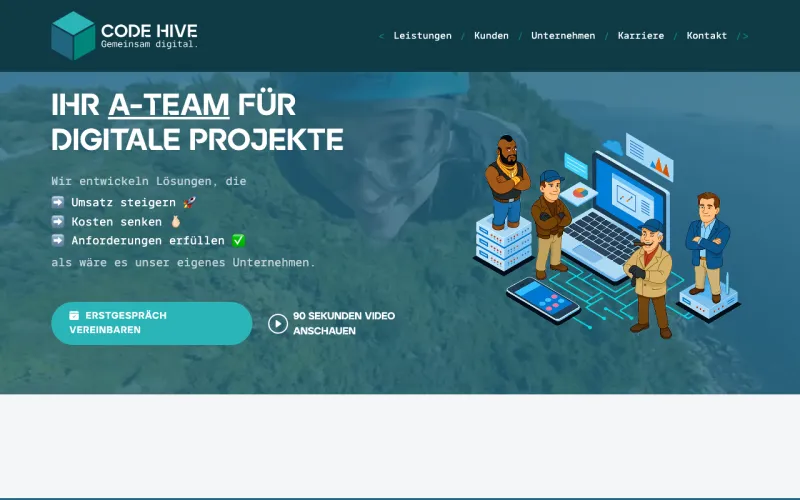 Home page of Code Hive GmbH